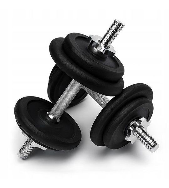 Gietijzeren Halters 2x10kg - Verstelbaar 20kg Trainingsset