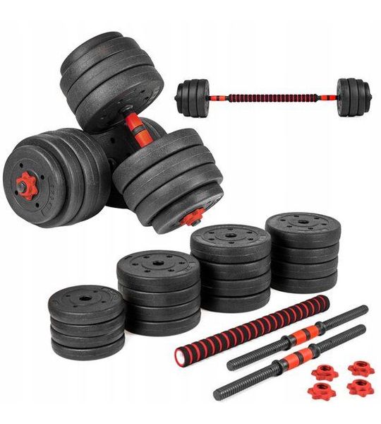 Verstelbare Halters 2x20kg - 40kg Set met Stang & Koppeling