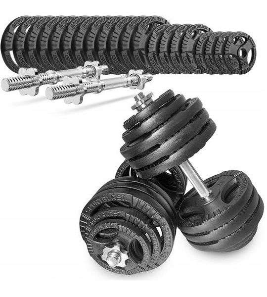 Verstelbare gietijzeren halters 2x40kg - Totaal 80kg trainingsset