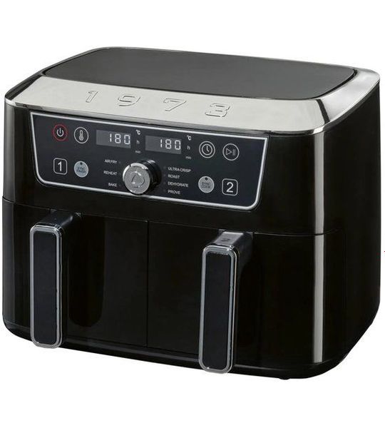 Silvercrest - Dubbele Airfryer - 2x 4,35 L - 2600 W - Retro