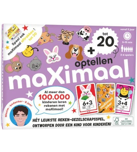 Kaartspel - optellen tot 20 - maXimaal