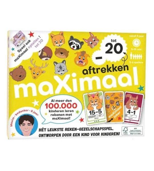 Kaartspel - aftrekken tot 20 - maXimaal