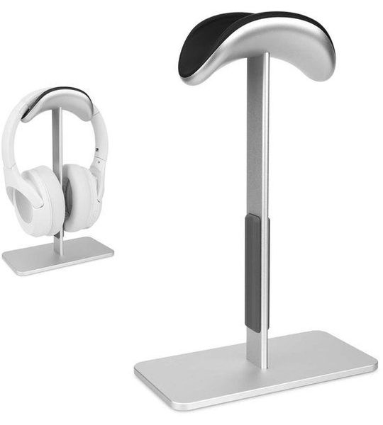 Famanu – Hoofdtelefoonstandaard met slaapmodus, 15.5x8x24.5cm, zilver