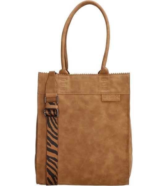 Zebra Natural Shopper Merel met rits Camel