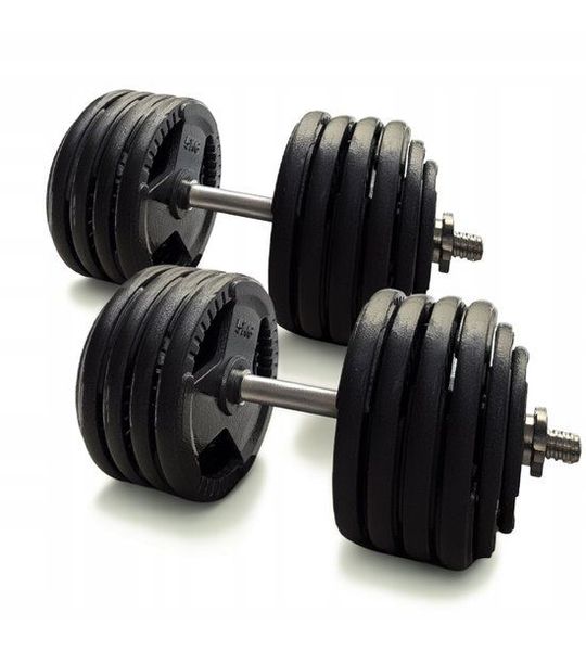 Merkloze gietijzeren halters 2x50kg - 100kg set, verstelbaar