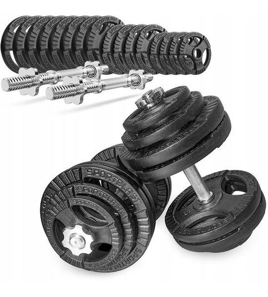 Verstelbare Gietijzeren Halters Set 2x30kg - 60kg Totaal