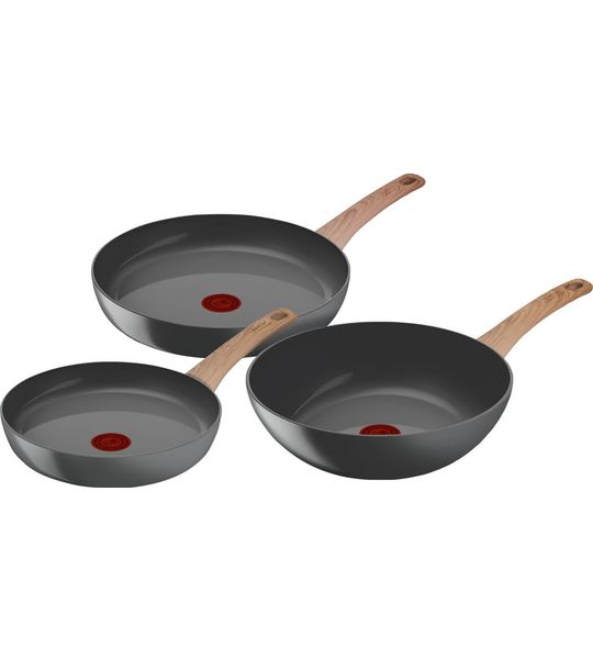 Tefal Renew Keramische koekenpannenset 24 + 28 cm + Wokpan 28 cm