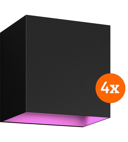Philips Hue Resonate Downward White and Color - zwart 4-pack