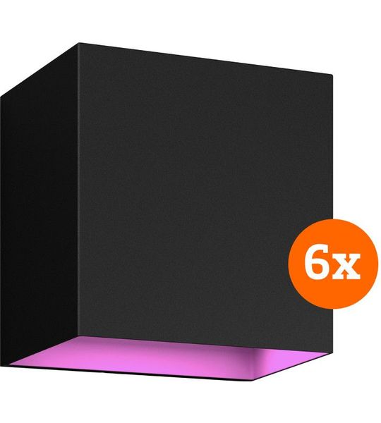 Philips Hue Resonate Downward White and Color - zwart 6-pack