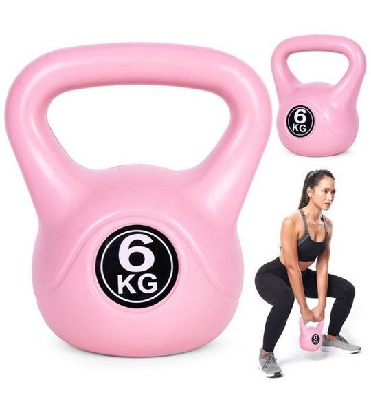 MovePro Kettlebell - 6 kg - Fitness Gewicht - Roze