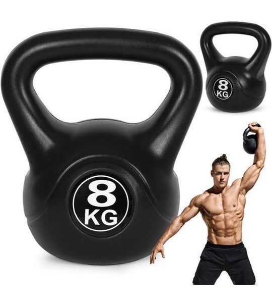 MovePro Kettlebell - 8 kg - Fitness Gewicht - Zwart