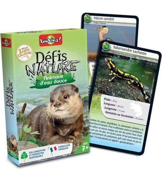 Défis Nature: Zoetwater Dieren Kaartspel - Educatief & Milieuvriendelijk