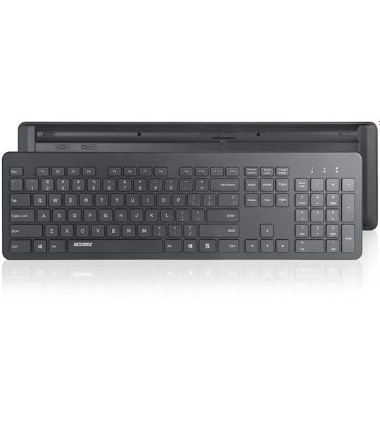 Accezz Premium Desktop QWERTY Bluetooth Toetsenbord - Zwart