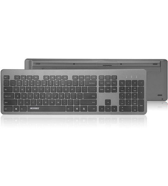 Accezz Premium Desktop QWERTY Bluetooth Toetsenbord - Grijs