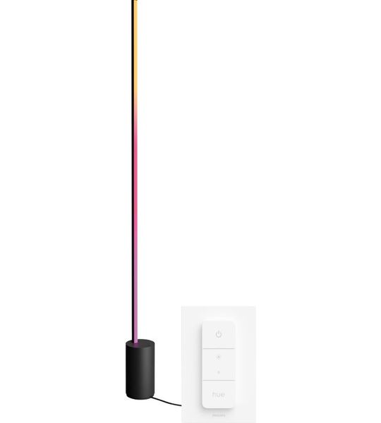 Philips Hue Gradient Signe White and Color vloerlamp zwart + dimmer