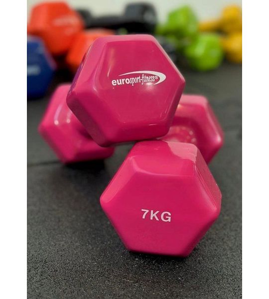 Vinyl Dumbbells 2 x 7 kg - Fitness & Kracht Training