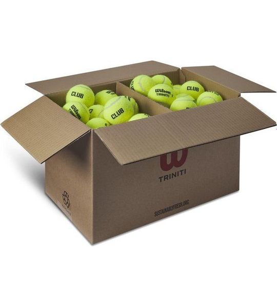 Wilson Tennisballen Triniti Club Drukloos Doos 72 Ballen