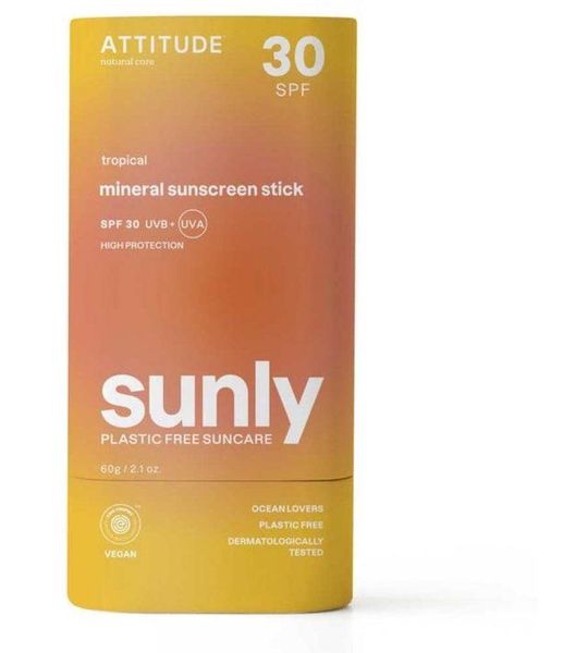 Attitude SPF30 Mineral Sunscreen Stick Tropical
