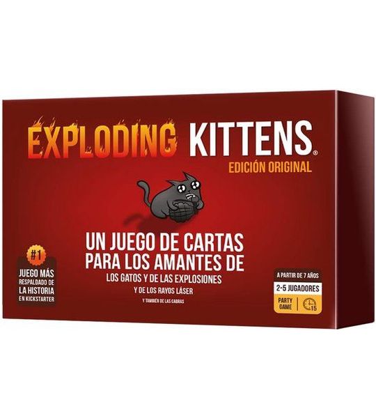 Asmodee Exploding Kittens EKIEK01ES, Kaartspel, Feest, 7 jaar, 15 min