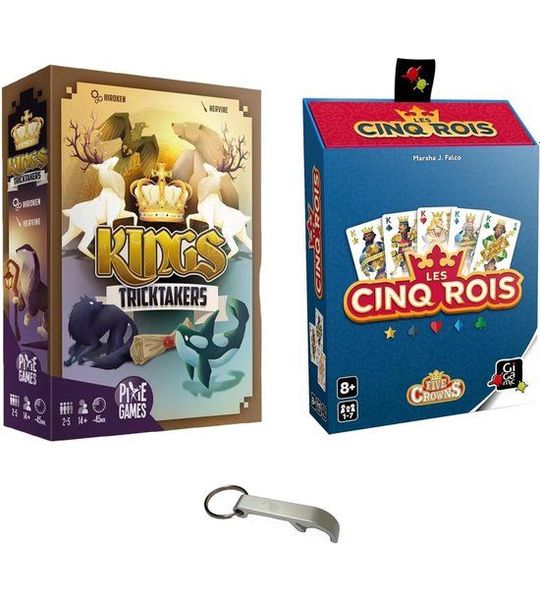 Set: Kings Tricktakers & 5 Kings Kaartspellen + Flesopener