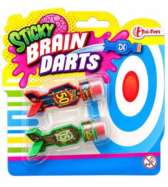 Toi Toys Sticky figuur dart op kaart (1 stuk) assorti