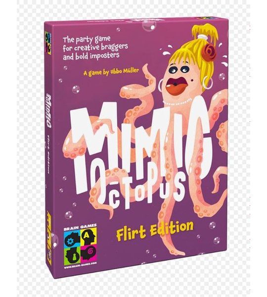 Brain Games gezelschapsspel Mimic Octopus Flirt interactief kaartspel.
