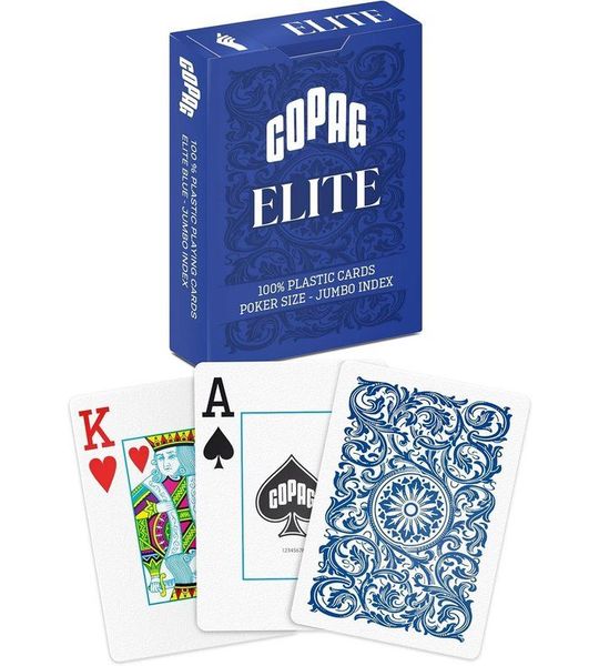 Copag Speelkaarten Jumbo Index Poker Formaat Blauw 100% Plastic