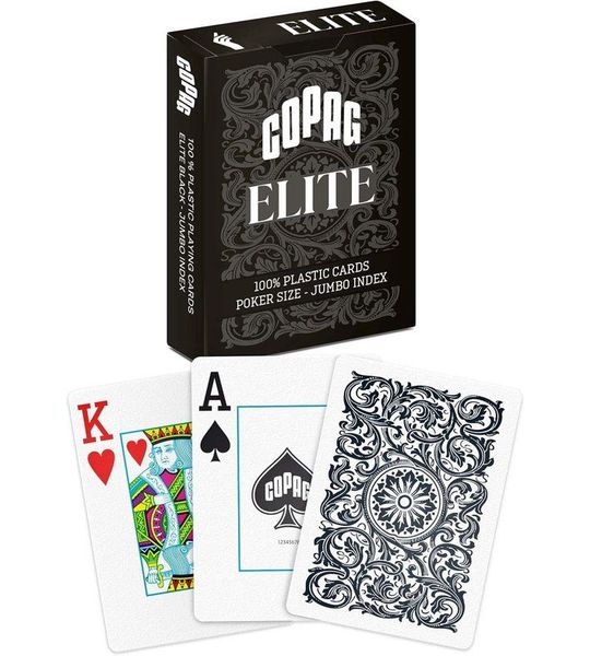 Copag Jumbo Speelkaarten - Poker Formaat, Zwart