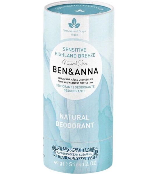 Ben & Anna Deodorant Stick Sensitive - Highland Breeze