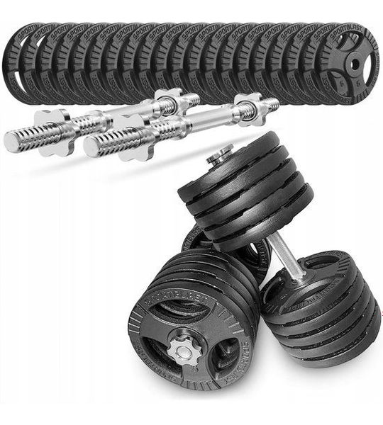 Merkloze Verstelbare Gietijzeren Halters Set 2x50kg - 100kg Totaal