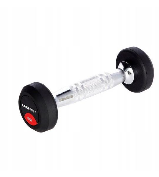 Gumme Hantel 1 kg - Stalen Trainingsgewicht voor Fitness