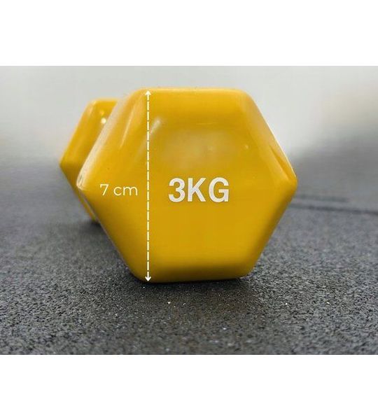 Vinyl Fitness Halters Set van 2 x 3 kg