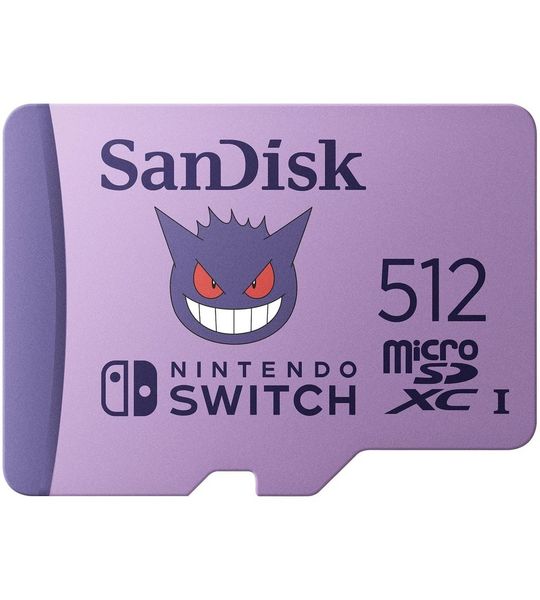 SanDisk MicroSDXC Extreme Gaming 512GB 100MB/90mb Pokemon - Switch Micro SD-kaart Geel