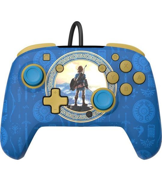 PDP Gaming Wired Rematch Controller - Zelda Hyrule Blue (nintendo Switch)