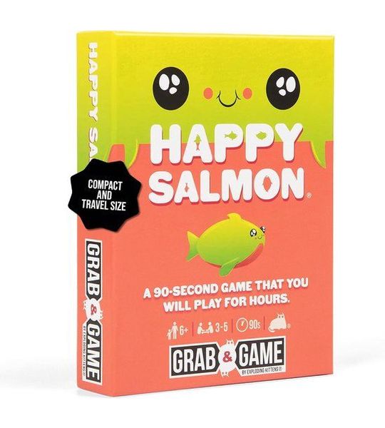 Happy Salmon: Snel kaartspel voor 3-5 spelers, 6+, compact & reisklaar