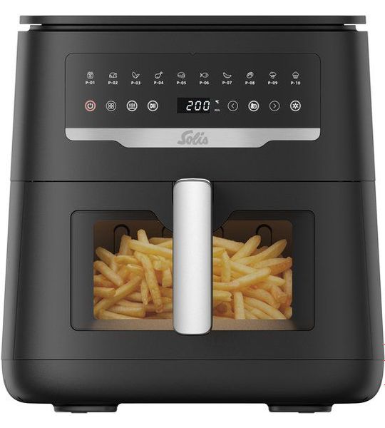 Solis Air Fryer Uno (type 8101) - Heteluchtfriteuse Zwart 7 L 2200 W Aantal Frituurmanden: 1