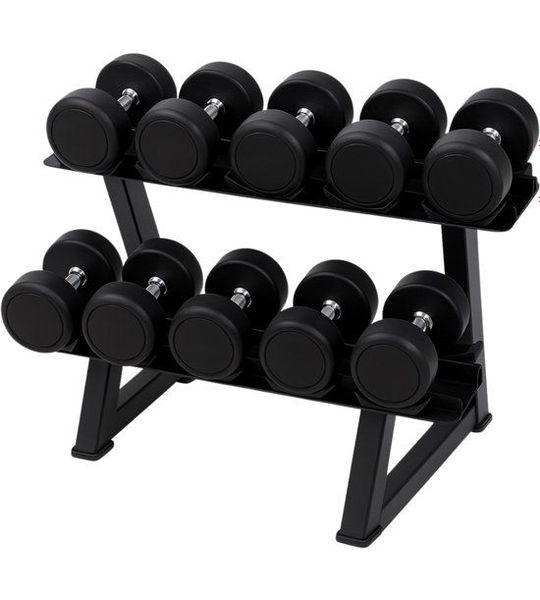 PH Fitness Ronde Dumbbellset - 2 t/m 10 kg - 5 Paar - Met Rek