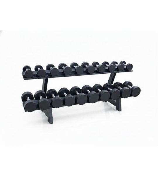 PH Fitness Ronde Dumbbellset - 2 t/m 20 kg - 10 Paar - Met Rek