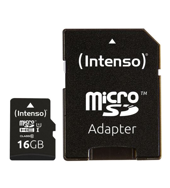 Intenso microSD Card UHS-I Professional 16GB Micro SD-kaart Zwart