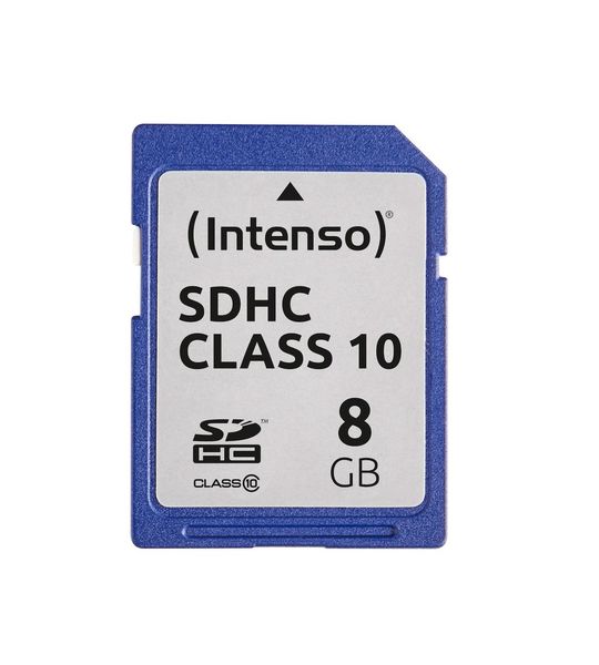 Intenso SD Card Class 10 8GB SD-Kaart Zwart