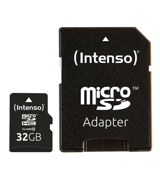 Intenso microSD Card Class 10 32GB Micro SD-kaart Zwart