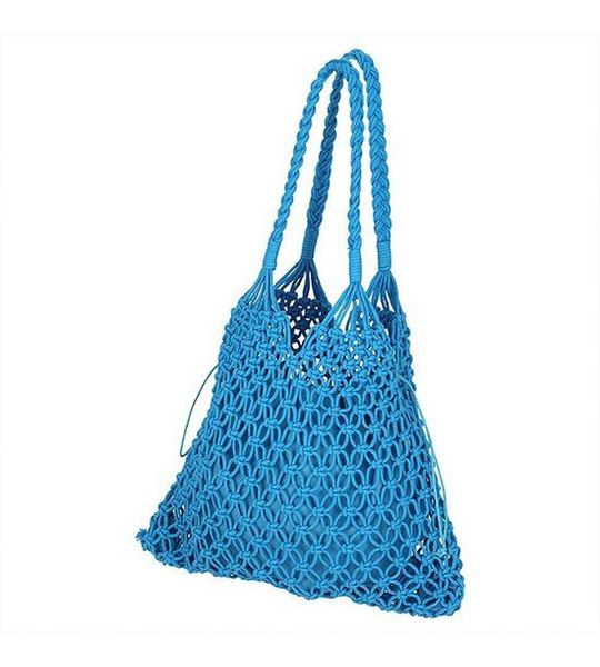 Gehaakte tas blauw