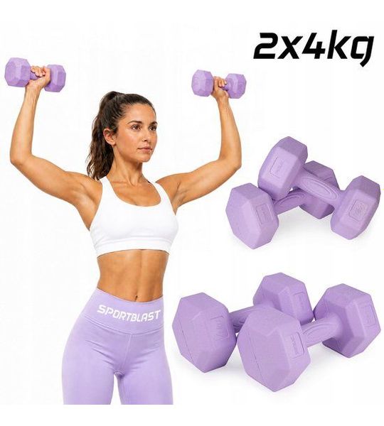 Set van 2x4kg Bitumen Halters - Totaal 8kg - Hexagonaal Ontwerp