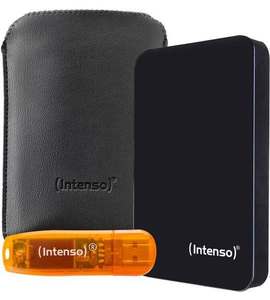 Intenso Memory Drive Bonus Pack 1TB (HDD) + 64GB (USB) Externe harde schijf Zwart
