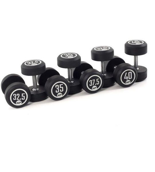 Muscle Power Ronde Rubber Dumbbell Set - 8 x 32,5-40 kg