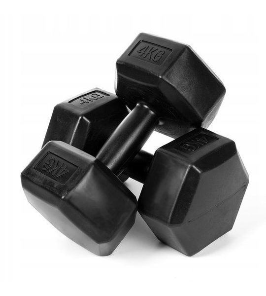 Set van 2x 4kg halters (totaal 8kg) - Bitumineus composiet voor fitness
