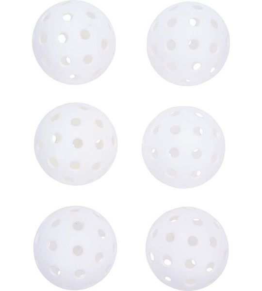Pure4Fun - Pickleballs outdoor- wit - 6 stuks