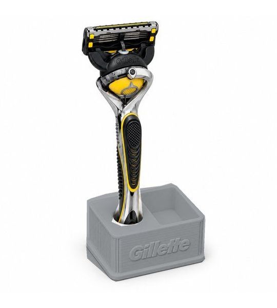 Scheermeshouder met Opbergvak – Geschikt voor Gillette – Grijs