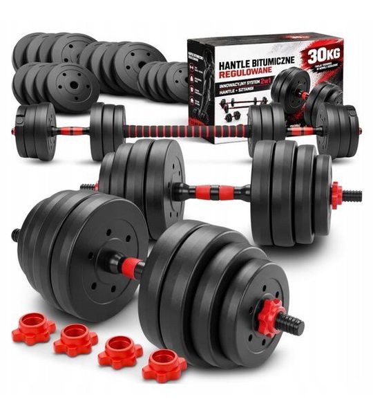 Verstelbare Halter Set 30kg met Stang - Krachttraining Thuis