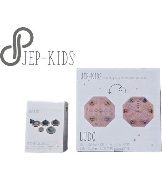 JeP Kids Ludo bordspel en curling spel FSC hout